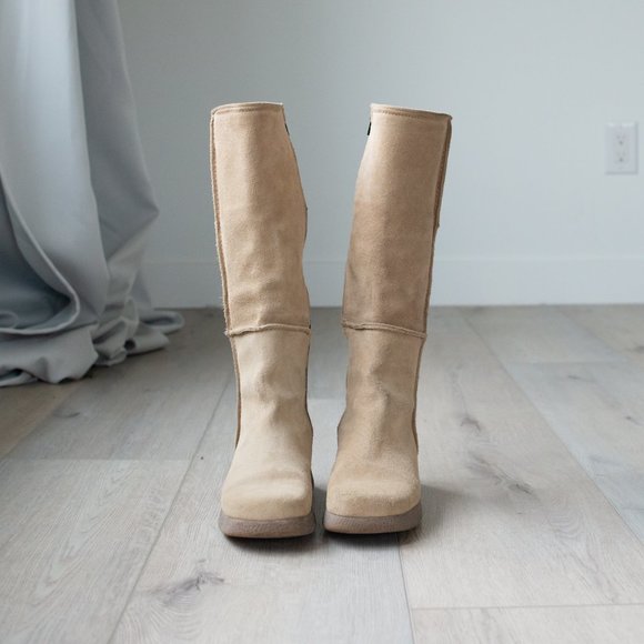 Suede tall boots made in Spain SZ 37 - Picture 4 of 16